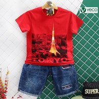 N29B-120007 BỘ LỬNG JEAN BÉ TRAI