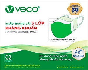 Veco Ra Mắt Dòng Sản Phẩm Khẩu Trang Vải Kháng Khuẩn Cao Cấp